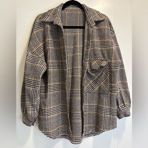 black and yellow plaid flannel